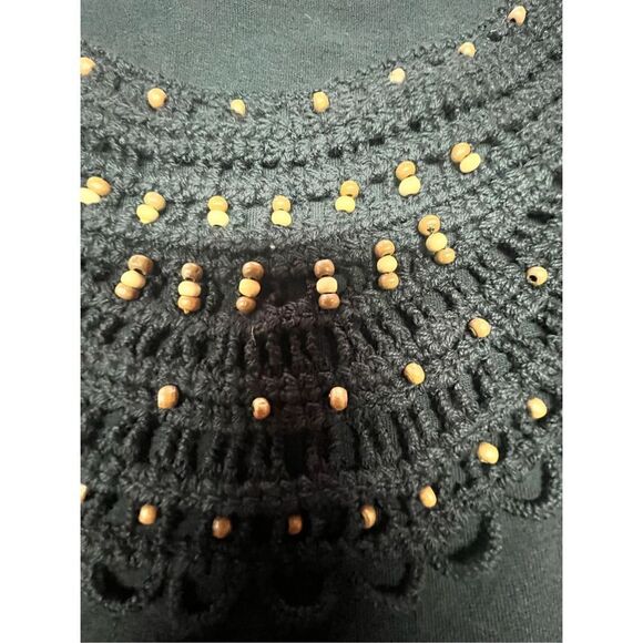 🔥5/20🔥 Laura Scott Embellished Tee Sz S Black NWT - Picture 4 of 9